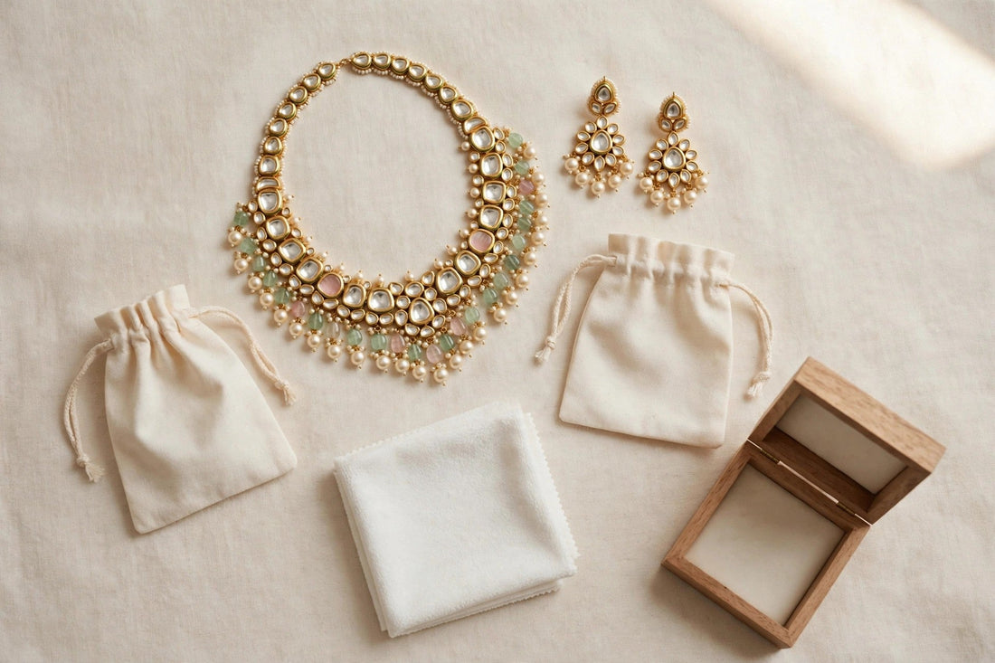 Kundan and American Diamond jewelry care guide